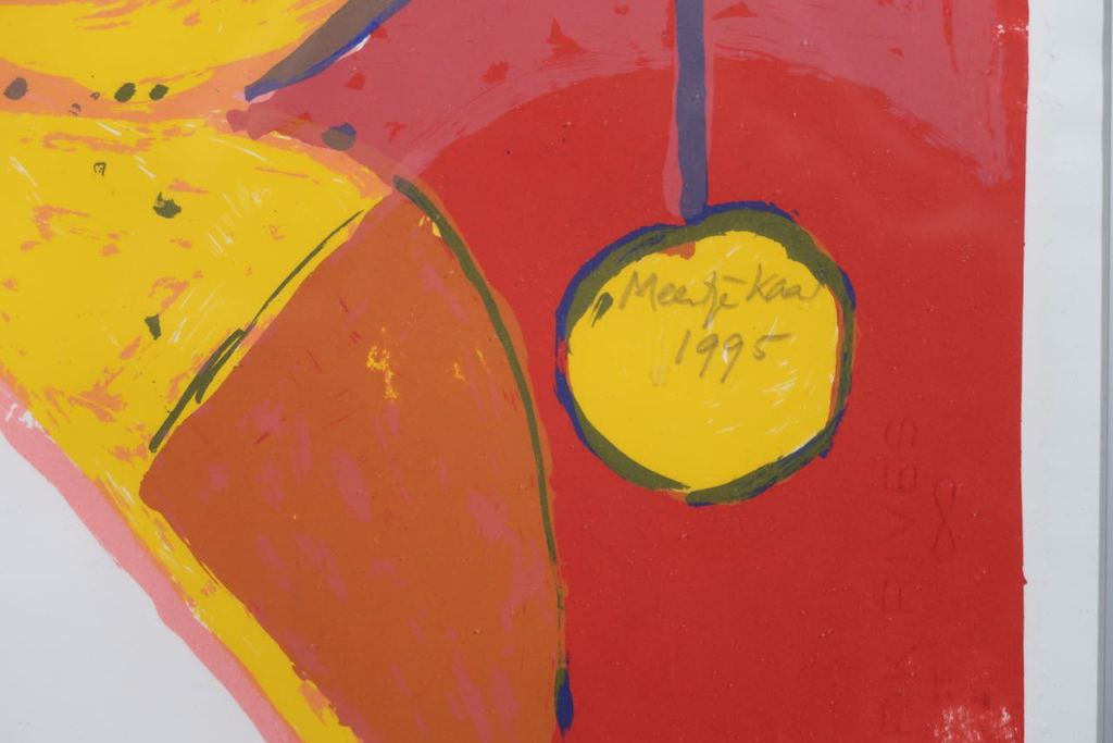 Meertje Kaal: Zeefdruk, Beatrix koningin der Nerderlanden I - Ingelijst kopen? Bied vanaf 1!