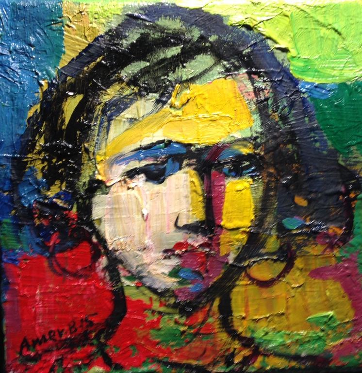Hoop van Amer Bader; olie op canvas;  kopen? Bied vanaf 45!