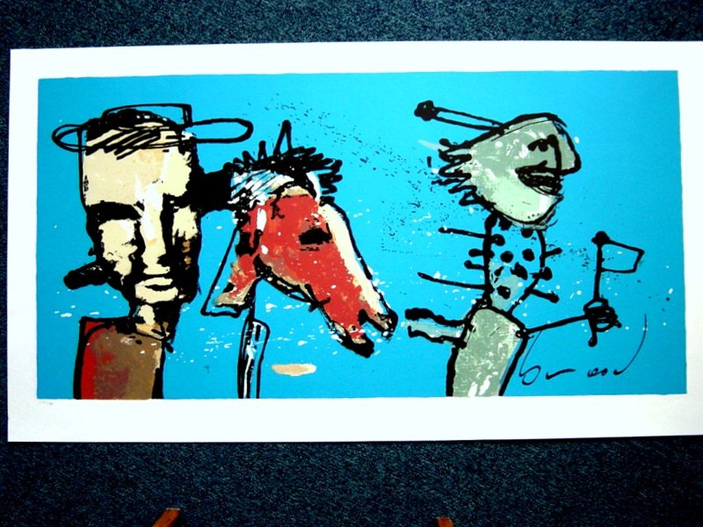 Herman Brood - zeefdruk - Lucebertje verkocht voor € 475!