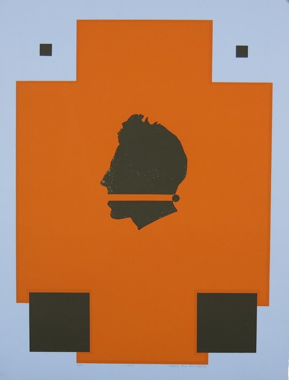 Albert van der Weide: Zeefdruk, Gezicht I kopen? Bied vanaf 1!