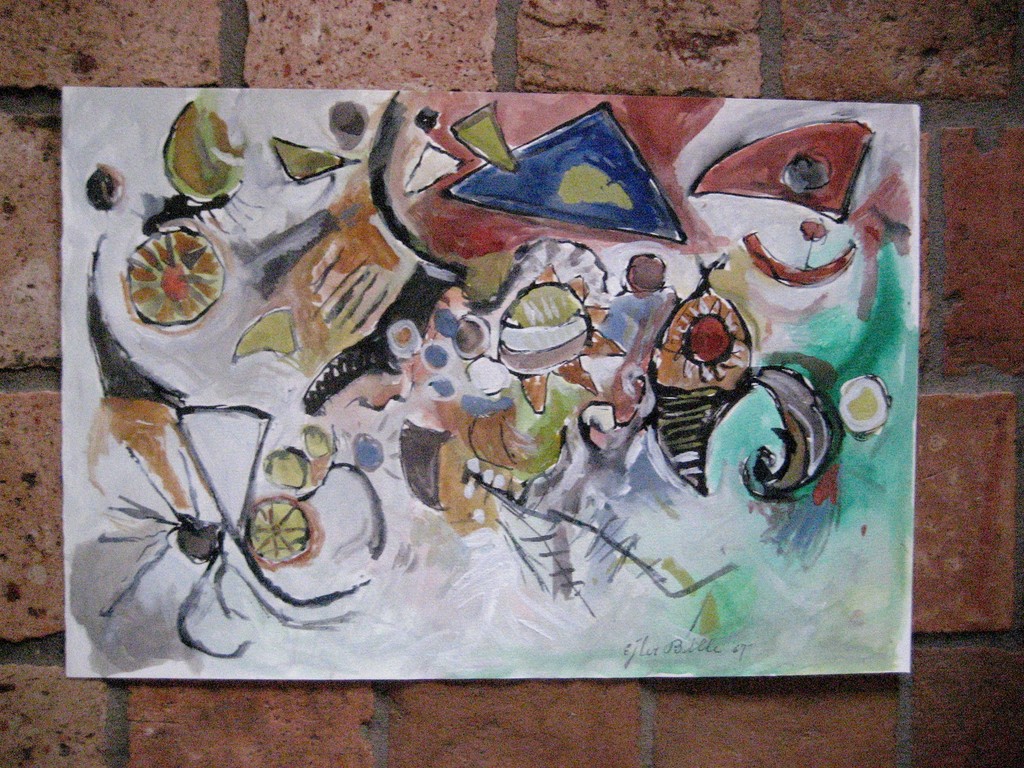  Ejler Bille(toegeschreven) - compositie - gouache - gesigneerd kopen? Bied vanaf 1!
