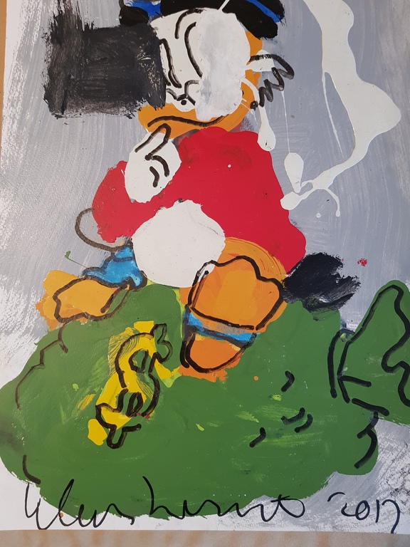 Peter Klashorst - origineel werk - serie Dagobert Duck kopen? Bied vanaf 75!