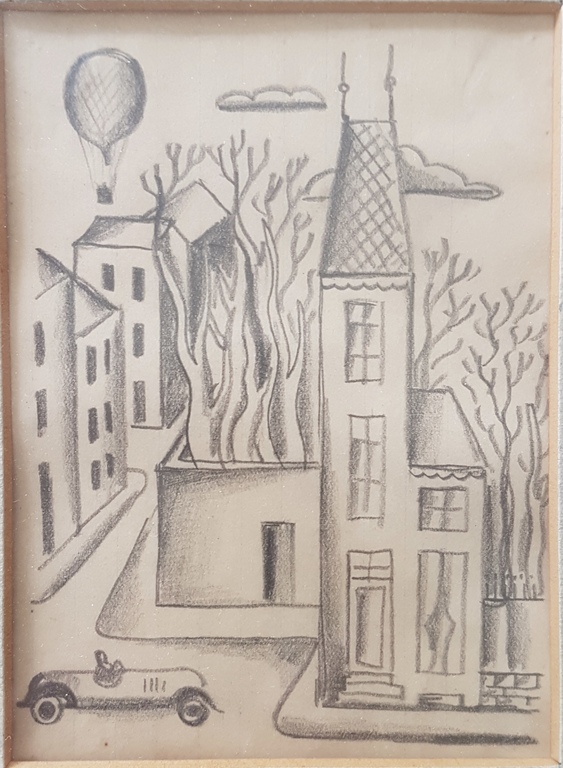  RAOUL HYNCKES ZELDZAME TEKENING JAREN ’20 BELGIE MAGISCH REALISME WILLINK verkocht voor € 110!