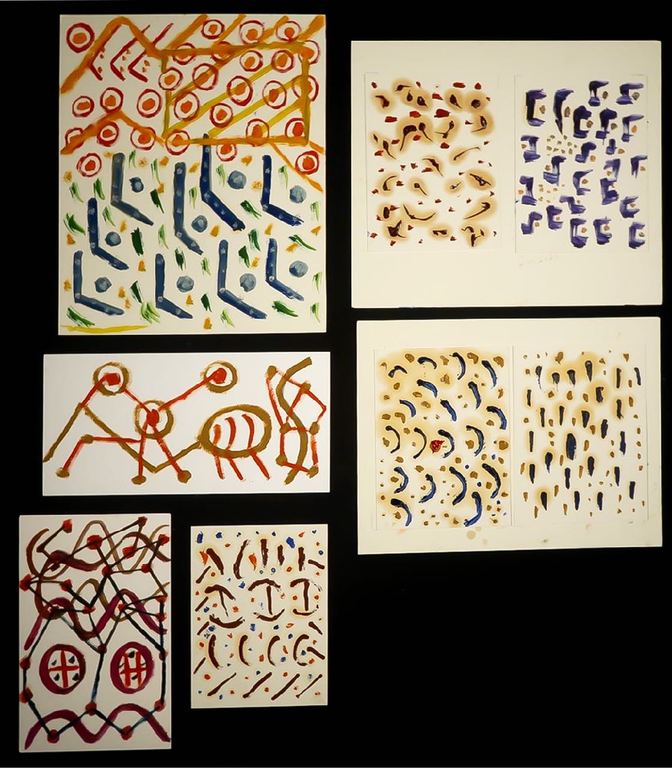 Lot met 6x olieverf op papier van Meertje Kaal kopen? Bied vanaf 1!