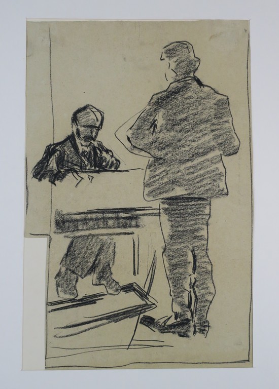 Lot met 4 Tekeningen, o.a. Onbekend Gesigneerd: Inkttekening, De Cellist kopen? Bied vanaf 1!