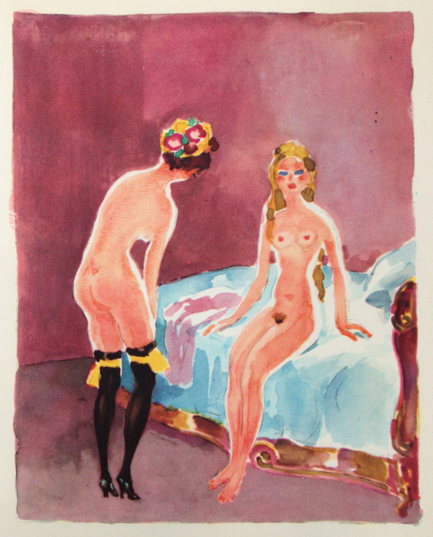 Kees van Dongen, Grafisch werk uit 1947 Incl. Certificaat, Albertine et Andree kopen? Bied vanaf 1!
