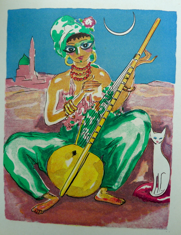 Kees van Dongen,houtgravure  naar een aquarel  uit 1001 nacht,1955   kopen? Bied vanaf 1!