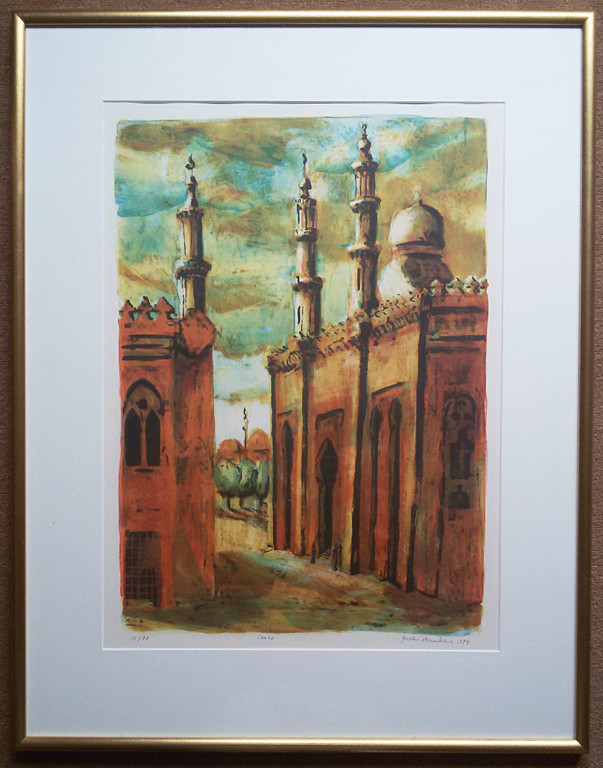 Jeroen Hermkens - Cairo, litho (mooi ingelijst) kopen? Bied vanaf 1!
