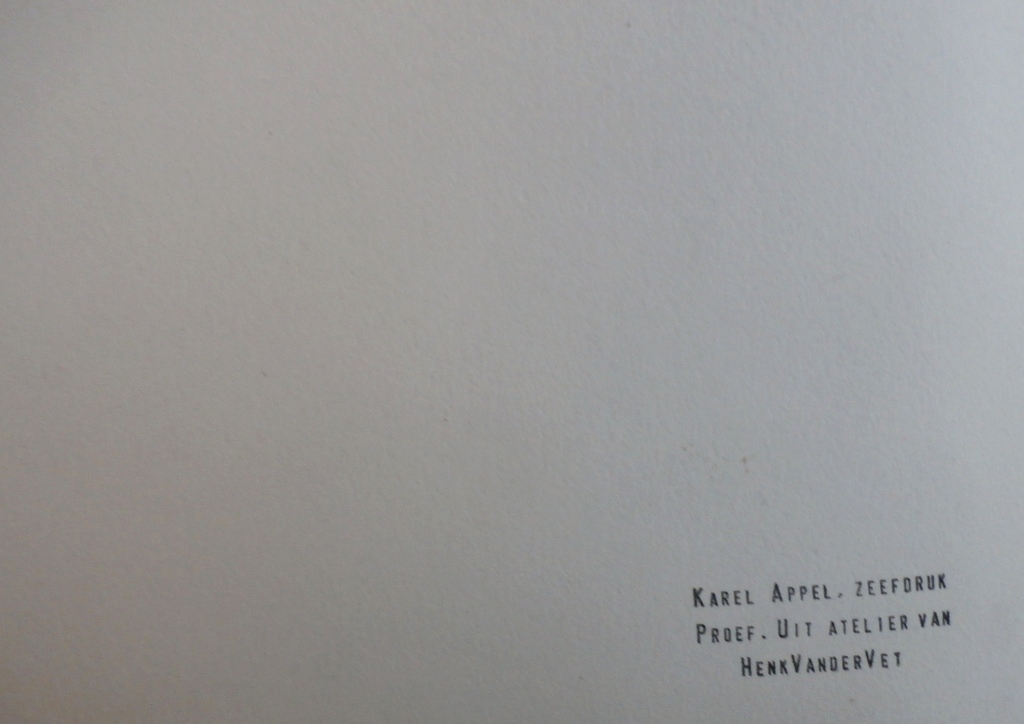 Karel Appel - zeefdruk: Spelend in blauw - 1977 kopen? Bied vanaf 275!