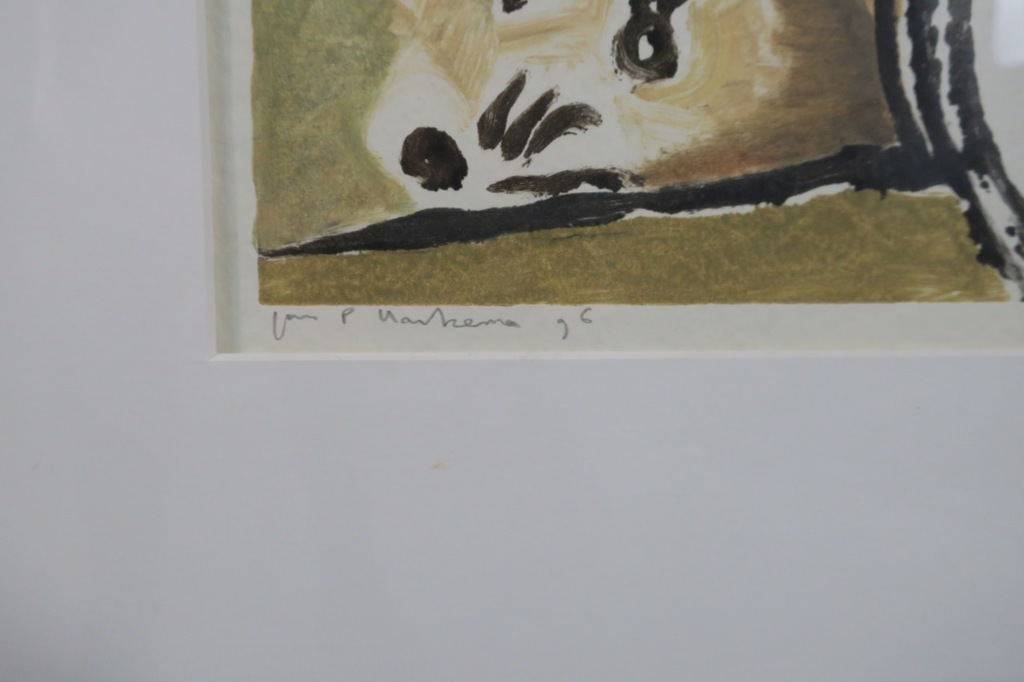 Jan Hartzema: Monotype, Route 28 - Ingelijst kopen? Bied vanaf 20!
