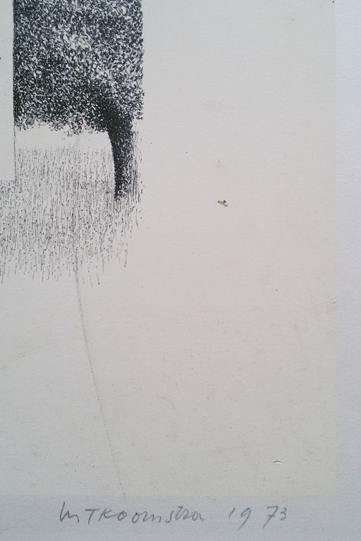 Metten Koornstra - Bord met man onder een boom onder een boom, litho kopen? Bied vanaf 1!