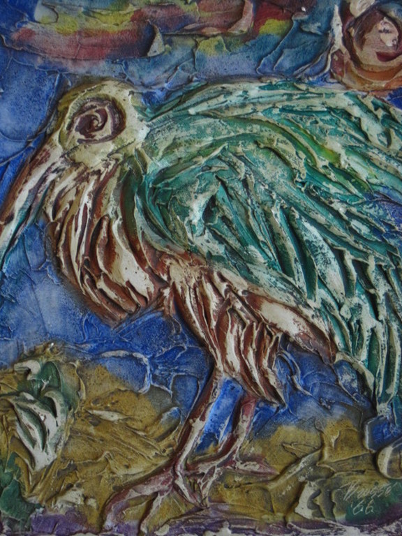 Uitzonderlijk! originel Mark Brusse (1937-) gipsrelief "Maraboe" gesigneerd 1966 kopen? Bied vanaf 1!