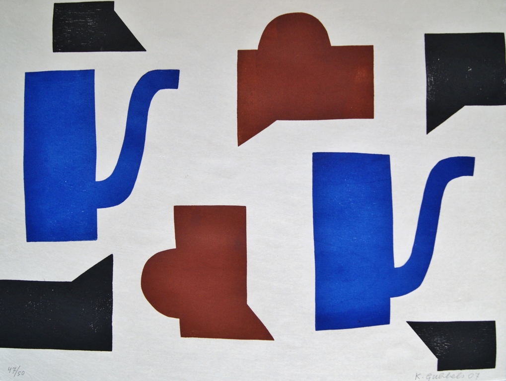 Klaas Gubbels houtdruk uit 2007. verkocht voor € 375!