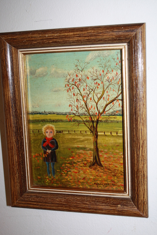 NAIVE KUNST - MEISJE IN DE TUIN van HOOGENDORP kopen? Bied vanaf 1!