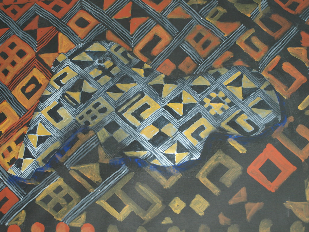 Maarten van Dreven (1941-2001) – Acryl op katoen –“Mimicry” – Ingelijst - 1988   verkocht voor € 125!