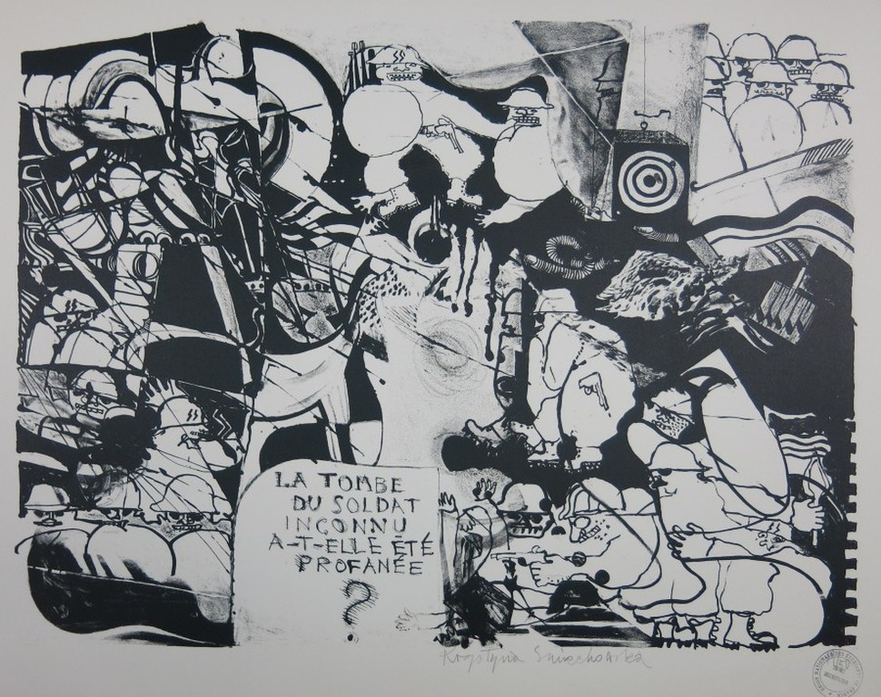 Krystyna Smiechowska: Litho, Situationisten, La Tombe du Soldat.. verkocht voor € 35!