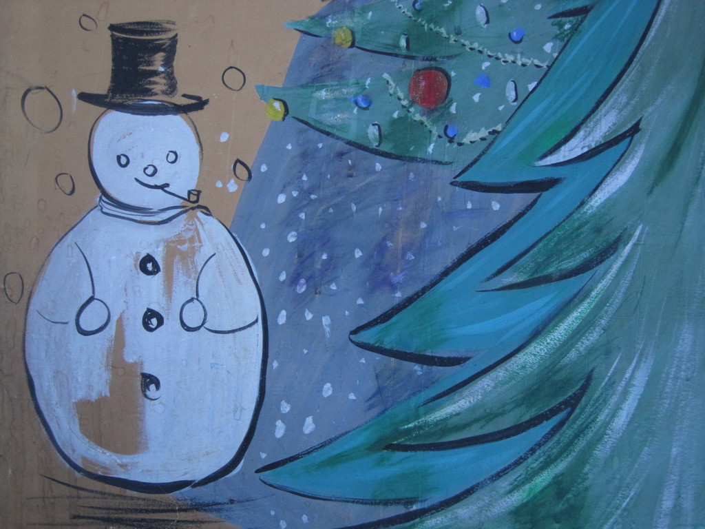 UNIEK! groot "Sinterklaas en Kerst" schilderij van Cornelis "Ot & Sien" Jetses ! kopen? Bied vanaf 1!