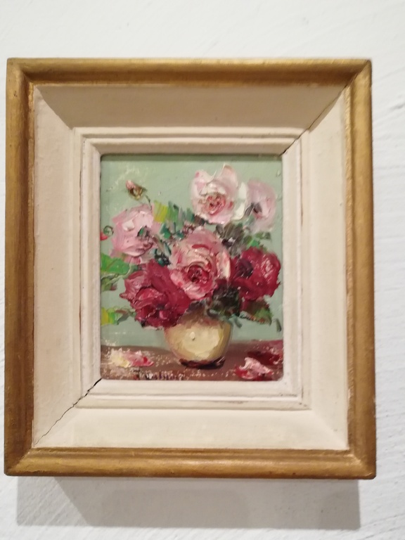 onbekend kunstenaar - olieverf op paneel - bloemen stilleven - circa 1960 kopen? Bied vanaf 1!