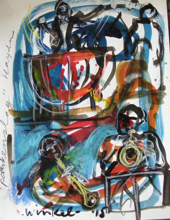 Ariën Winkel-gemengde techniek-Paukenslag  kopen? Bied vanaf 50!