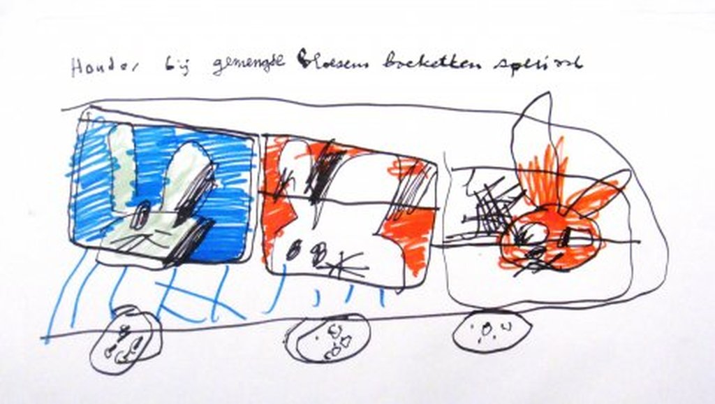 Herman Brood, tekening, Houder bij gemengde boeketten kopen? Bied vanaf 150!
