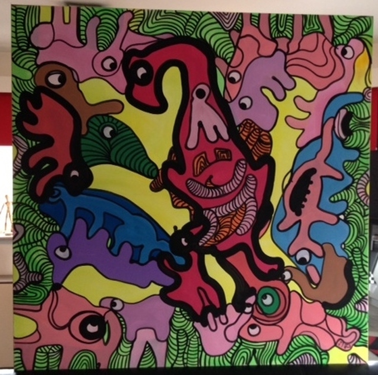 Franz J.Blank: XXL Schilderij op canvas, gesigneerd met certificaat kopen? Bied vanaf 500!