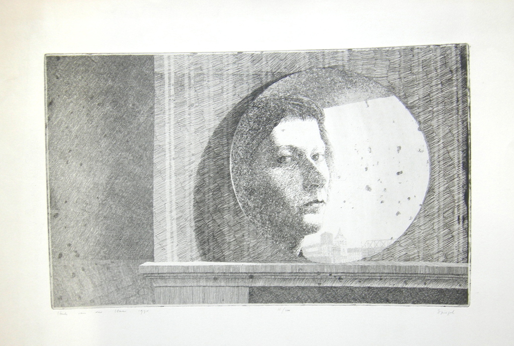 Henk van der Haar, ets: Spiegel kopen? Bied vanaf 30!