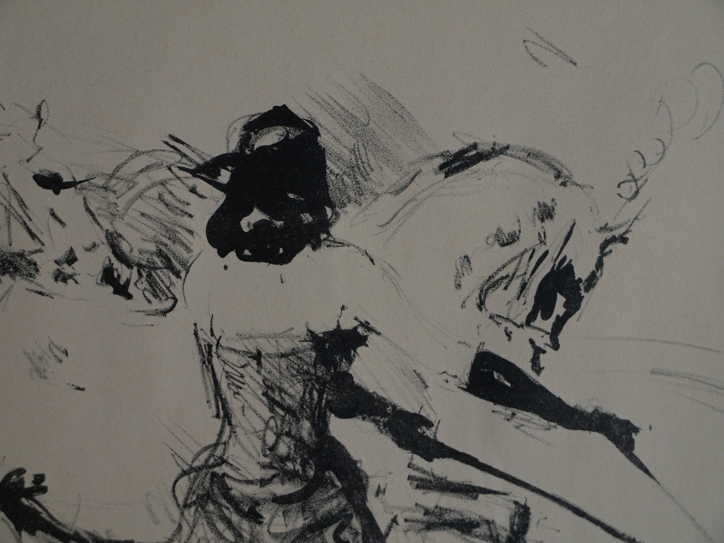 Jan Groenestein : Litho , Circuspaarden – gesigneerd & Ingelijst - 1962 kopen? Bied vanaf 100!