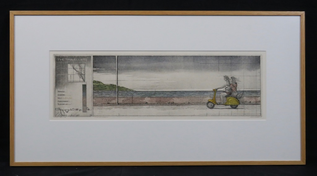 Rolf Weijburg: Ets en aquatint, The travellers - Ingelijst kopen? Bied vanaf 60!