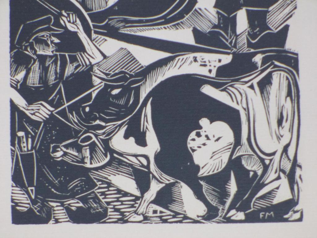 Fokko Mees, De Slachters, Houtsnede kopen? Bied vanaf 50!