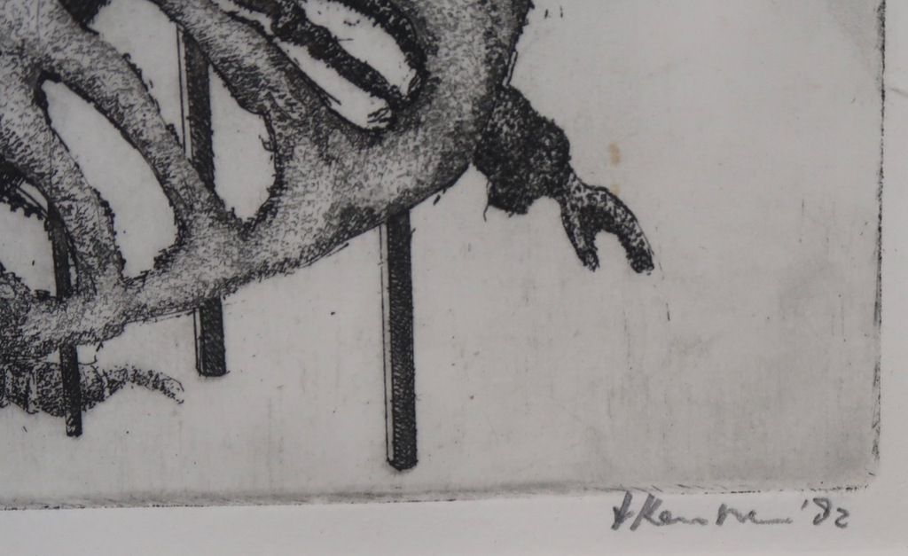 Onbekend gesigneerd: Ets, Waterschildpad - Ingelijst kopen? Bied vanaf 1!