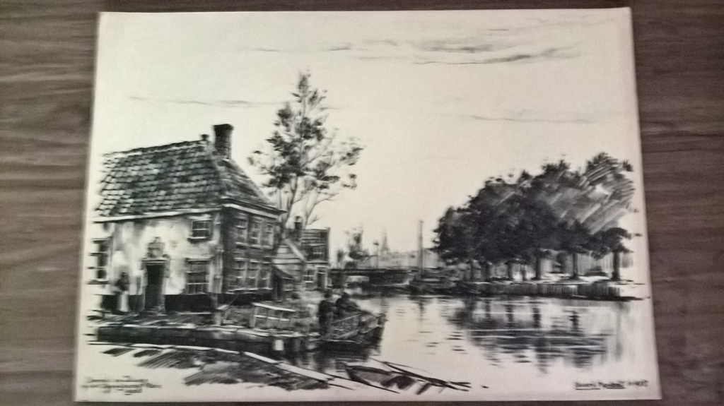 Eduard Houbolt, litho, Den Haag Overzet en Sluisje kopen? Bied vanaf 10!