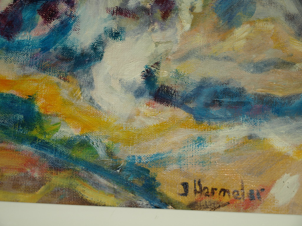 Jan Hermeler : Acrylverf op doek – Stilleven bloemen – Gesigneerd & ingelijst kopen? Bied vanaf 1!