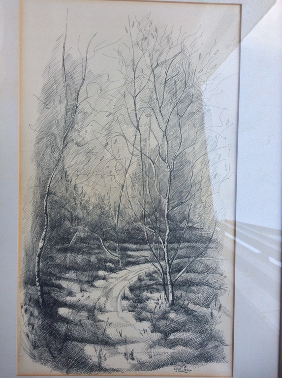 Gert Fober litho tekening op papier ingelijst kopen? Bied vanaf 1!