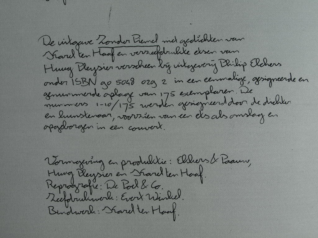 Huug Pleysier : Zonder Piemel – Etsen en gedichten – gesigneerd – 1992 kopen? Bied vanaf 1!