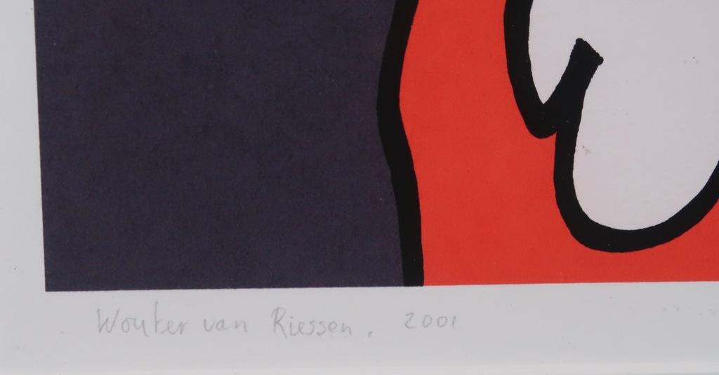 Wouter van Riessen: Zeefdruk, De koning - Ingelijst kopen? Bied vanaf 35!