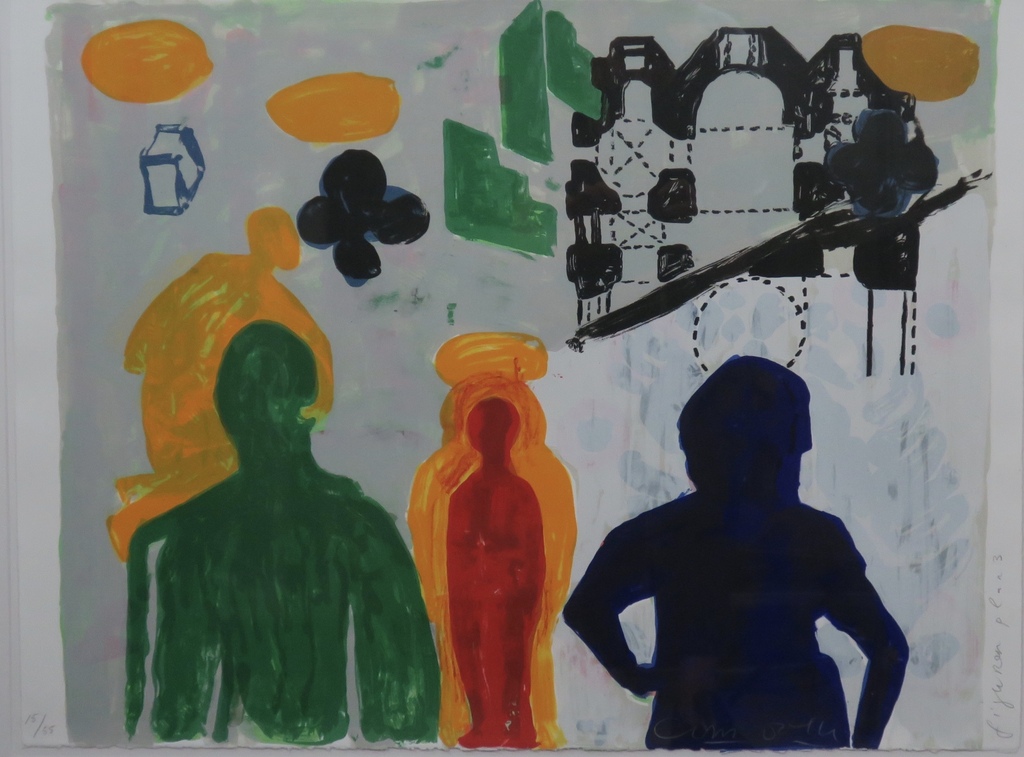 Cees Dolk: Zeefdruk, Figurenplan 3 -Ingelijst kopen? Bied vanaf 35!