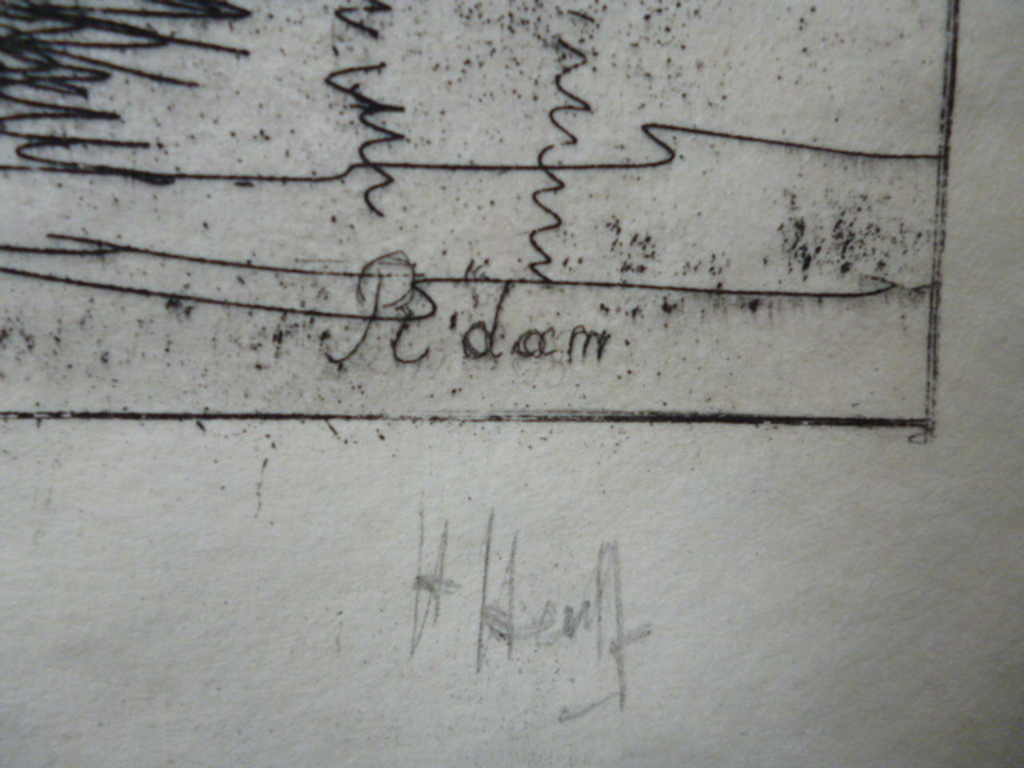 Herman Heuff - ets - Driemaster bij Rotterdam kopen? Bied vanaf 45!