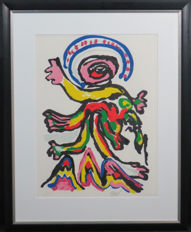 Karel Appel: Litho, Tantrika 2 -Ingelijst verkocht voor € 650!