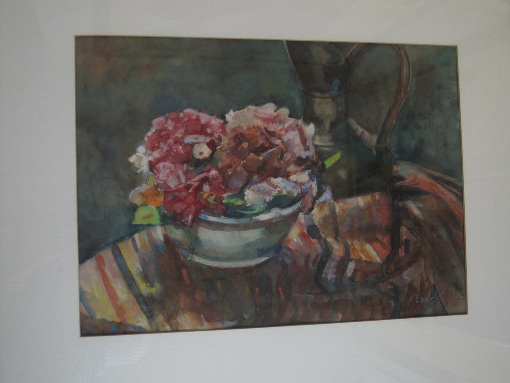 Groot impressionistisch Aquarel "stilleven met tinnen kan" gesigneerd 1879  kopen? Bied vanaf 1!