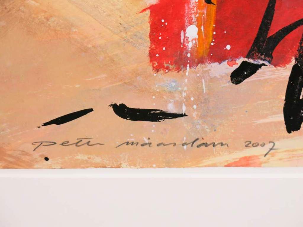 Peter Maasdam: Handbewerkte Zeefdruk, Interaction: Red Blue (bijzonder formaat) kopen? Bied vanaf 80!