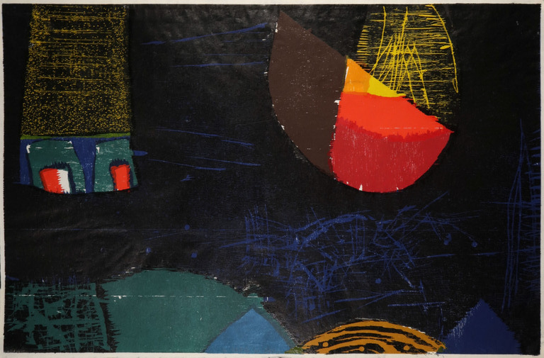 Guillaume Le Roy: Houtsnede, Abstracte compositie kopen? Bied vanaf 60!