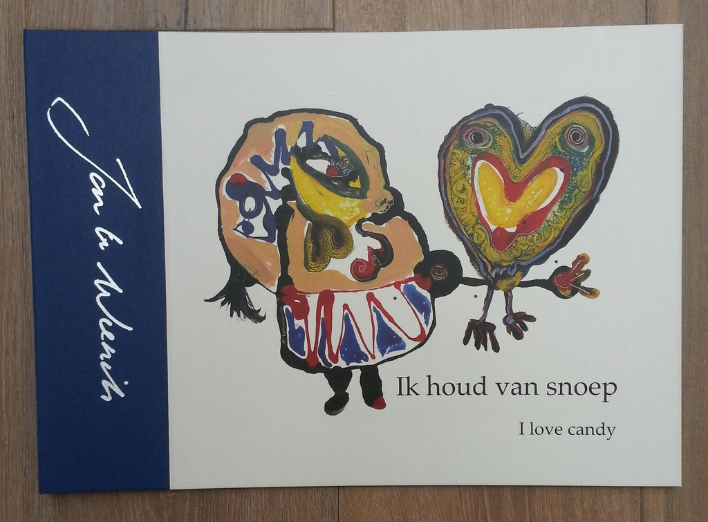 Jan te Wierik boek " Ik houd van snoep " met 4 kleurenlitho's verkocht voor € 85!