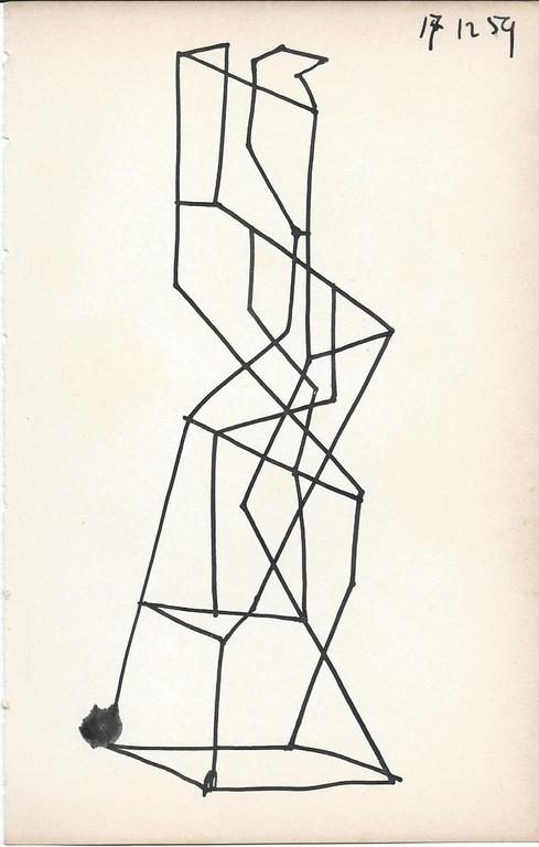 Siep van den Berg: compositie 2, originele tekening verkocht voor € 65!