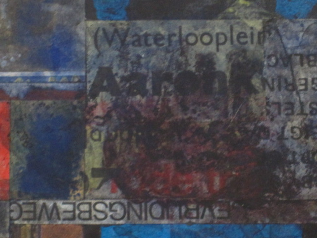 Originele Collage/Aquarel "Februaristaking" van Di Reurhoff Behrens 1902-1998  kopen? Bied vanaf 1!