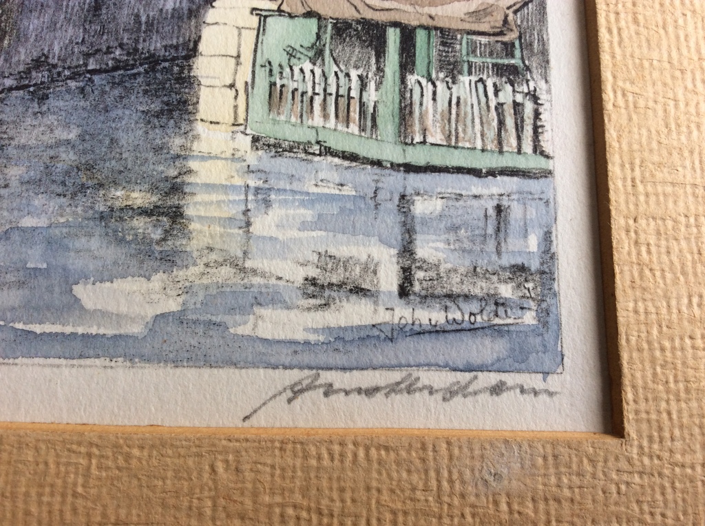 Johan van Wolde - Kolkje A'dam, litho ingekleurd kopen? Bied vanaf 40!