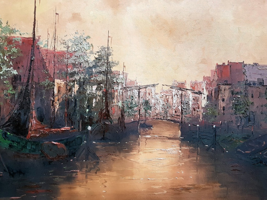 Rob de Haan - Stadsgracht - Gesigneerd kopen? Bied vanaf 100!