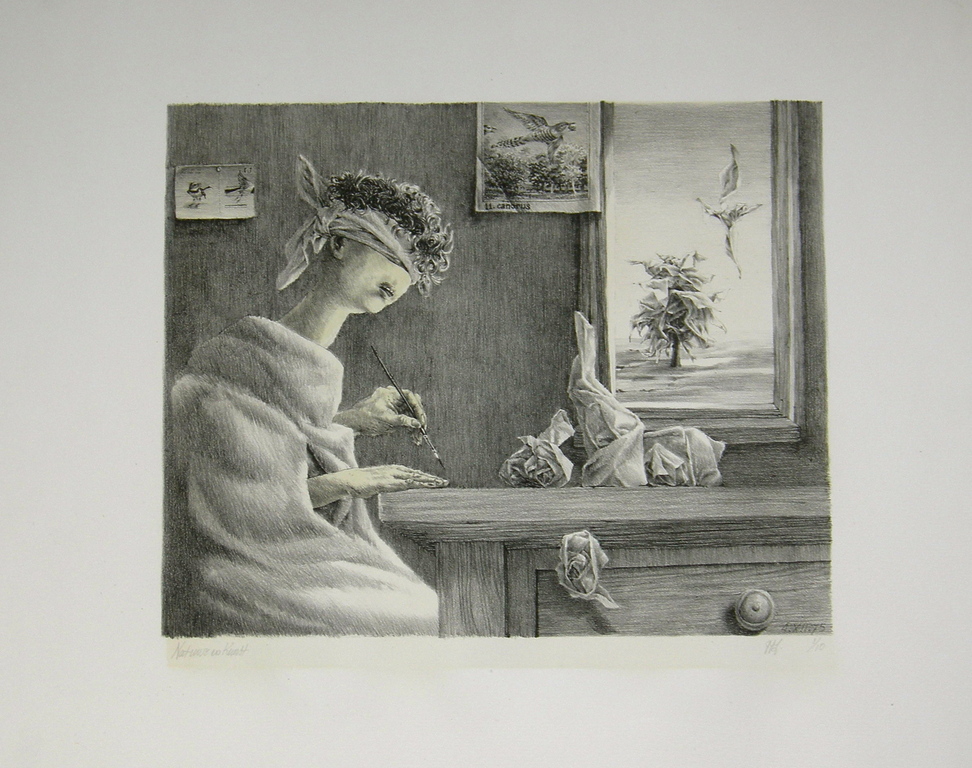 Peter Vos, litho: Natuur en kunst verkocht voor € 60!