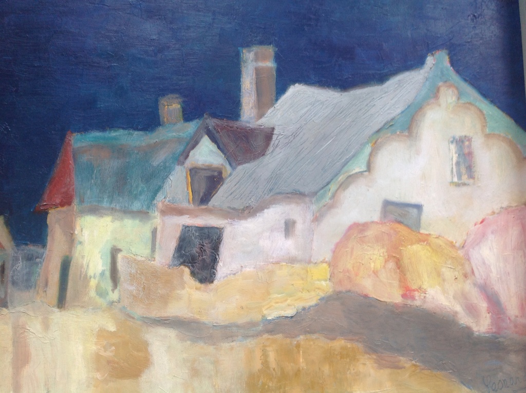 Leonardus Weber: olieverf op doek, dorpsgezicht, gesigneerd  kopen? Bied vanaf 1!