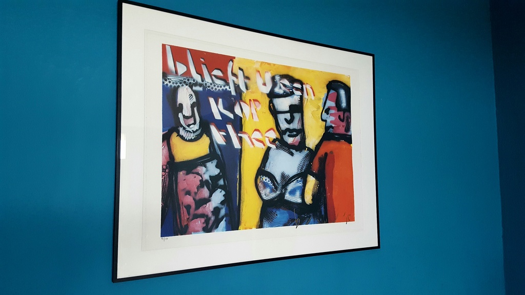 Herman Brood: zeefdruk, Blieft u een kop thee kopen? Bied vanaf 350!