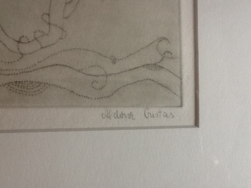 Aldone Gustas: ets/ litho,Fisch jongleuse. kopen? Bied vanaf 1!